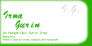 irma gurin business card